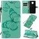 Case cover For Xiaomi Redmi Note 9 Pro 3D Butterflies Embossing Pattern Horizontal Flip Leather Case with Holder &amp; Card Slot &amp; Wallet(Green)