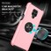 Case cover For Xiaomi Redmi Note 9 Pro / Note 9S PC + TPU Shockproof Magnetic Phone Case with Invisible Ring Holder(Rose Gold)