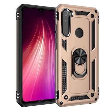 Case cover For Xiaomi Redmi Note 8 Armor Shockproof TPU + PC Protective Case with 360 Degree Rotation Holder(Gold)