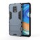 Case cover For Xiaomi Redmi Note 9 Pro Max PC + TPU Shockproof Protective Case with Holder(Navy Blue)
