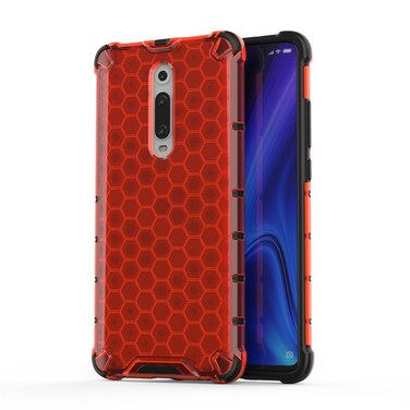 Case cover For Xiaomi Redmi K20 / K20 Pro / Mi 9T Shockproof Honeycomb PC + TPU Protective Case(Red)