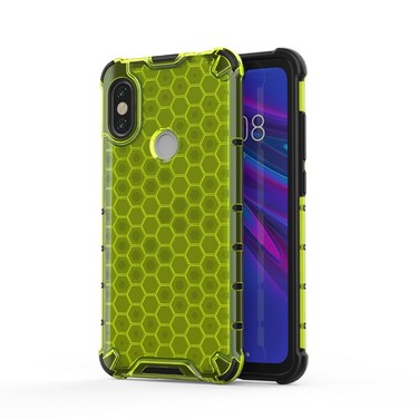 Case cover For Xiaomi Redmi Note 6 / Note 6 Pro Shockproof Honeycomb PC + TPU Protective Case(Green)