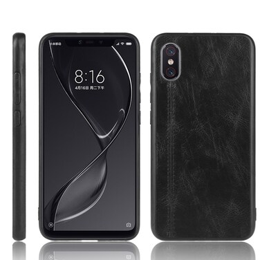 Case cover For Xiaomi Mi 8 Pro Shockproof Sewing Cow Pattern Skin PC + PU + TPU Case(Black)