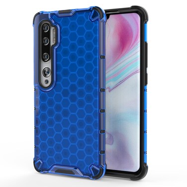 Case cover For Xiaomi Mi Note10 Pro Shockproof Honeycomb PC + TPU Case(Blue)