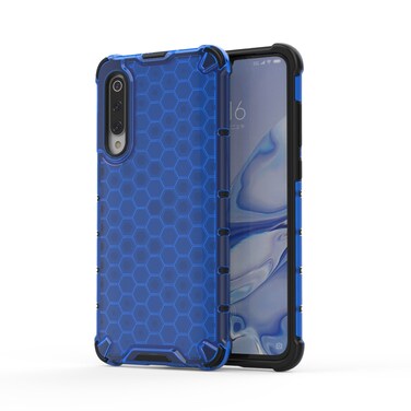 Case cover For Xiaomi Mi 9 Lite Shockproof Honeycomb PC + TPU Case(Blue)