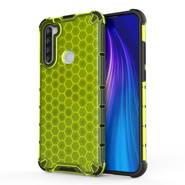 Case cover For Xiaomi Redmi Note 8T Shockproof Honeycomb PC + TPU Protective Case(Green)