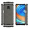 Case cover For Xiaomi Redmi Note 9S Shockproof Honeycomb PC + TPU Protective Case(Black)