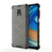 Case cover For Xiaomi Redmi Note 9S Shockproof Honeycomb PC + TPU Protective Case(Black)