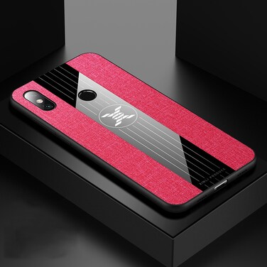 Case cover For Xiaomi Mi Max 3 XINLI Stitching Cloth Texture Shockproof TPU Protective Case(Red)
