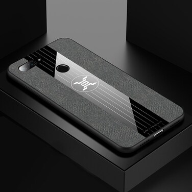 Case cover For Xiaomi Mi 8 Lite XINLI Stitching Cloth Texture Shockproof TPU Protective Case(Gray)