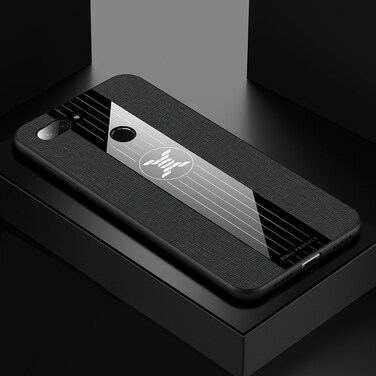 Case cover For Xiaomi Mi 8 Lite XINLI Stitching Cloth Texture Shockproof TPU Protective Case(Black)