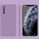 Case cover For Xiaomi Redmi Note 8 Solid Color Imitation Liquid Silicone Straight Edge Dropproof Full Coverage Protective Case(Purple)