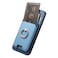 Case Cover For Nothing CMF Phone 1 Retro Cross Leather Ring Vertical Insert Card Bag MagSafe Phone Case(Blue)