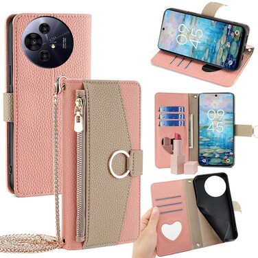 Case Cover For TCL 50 NxtPaper 5G / 50 Pro NxtPaper 5G Crossbody Litchi Texture Leather Phone Case(Pink)