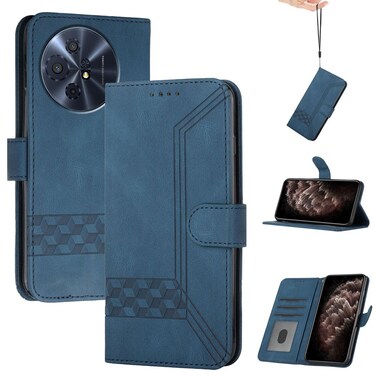 Case cover For TCL 50 XL 5G / 50 XL NxtPaper Cubic Skin Feel Flip Leather Phone Case(Blue)