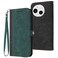 Case cover For Sharp Aquos Sense9 Side Buckle Double Fold Hand Strap Leather Phone Case(Dark Green)