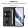 Case cover For Cricket Icon 6 / AT&amp;T Verge Line Splicing Buckle Retro Leather Phone Case(Black)
