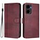 Case cover For Cricket Magic 2 5G / AT&amp;T Propel 2 5G Line Splicing Buckle Retro Leather Phone Case(Wine Red)