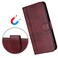 Case cover For Cricket Magic 2 5G / AT&amp;T Propel 2 5G Line Splicing Buckle Retro Leather Phone Case(Wine Red)