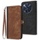 Case cover For TCL 50 XL 5G / 50 XL NxtPaper Side Buckle Double Fold Hand Strap Leather Phone Case(Brown)