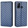 Case cover For Oukitel C23 Pro Cubic Grid Texture Flip Leather Phone Case(Blue)