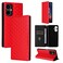 Case cover For Boost Mobile Celero 5G 2024 / Celero 3 5G Cubic Grid Texture Flip Leather Phone Case(Red)