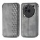 Case cover For Nothing Phone 3a Cubic Grid Pressed Magnetic Leather Phone Case(Gray)