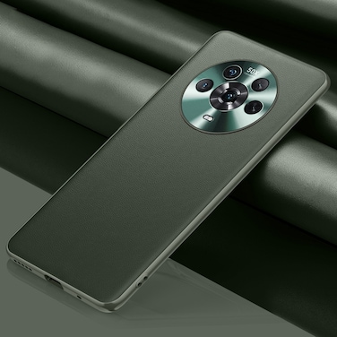 Case cover For Honor Magic4 Plain Skin Leather Phone Case(Green)