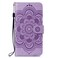 Case cover For Honor Play 30 Plus Sun Mandala Embossing Pattern Phone Leather Case(Purple)