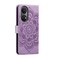 Case cover For Honor Play 30 Plus Sun Mandala Embossing Pattern Phone Leather Case(Purple)