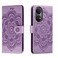 Case cover For Honor Play 30 Plus Sun Mandala Embossing Pattern Phone Leather Case(Purple)