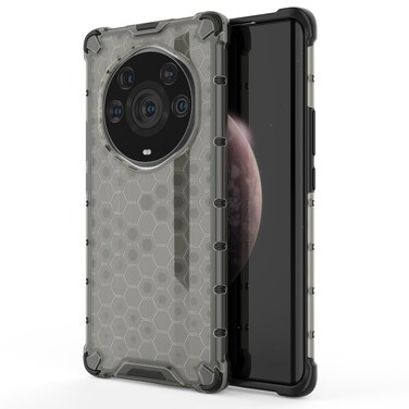 Case cover For Honor Magic3 Pro+ Shockproof Honeycomb PC + TPU Case(Black)