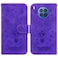 Case cover For Huawei nova 5i / Honor 50 Lite Butterfly Rose Embossed Leather Phone Case(Purple)