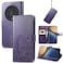Case cover For Honor Magic3 Pro Four-leaf Clasp Embossed Buckle Leather Phone Case(Purple)