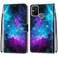 Case cover For Huawei Honor 9A Coloured Drawing Cross Texture Horizontal Flip PU Leather Case with Holder &amp; Card Slots &amp; Wallet &amp; Lanyard(Purple Green Starry Sky)