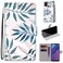 Case cover For Huawei Honor 9A Coloured Drawing Cross Texture Horizontal Flip PU Leather Case with Holder &amp; Card Slots &amp; Wallet &amp; Lanyard(Pink Green Leaf)