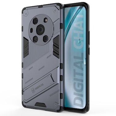 Case cover For Honor Magic3 Punk Armor 2 in 1 PC + TPU Shockproof Case with Invisible Holder(Grey)
