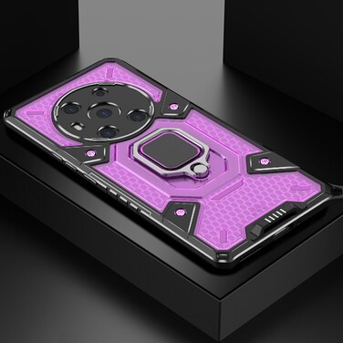 Case cover For Honor Magic3 Space PC+TPU Shockproof Case with Ring Holder(Purple)