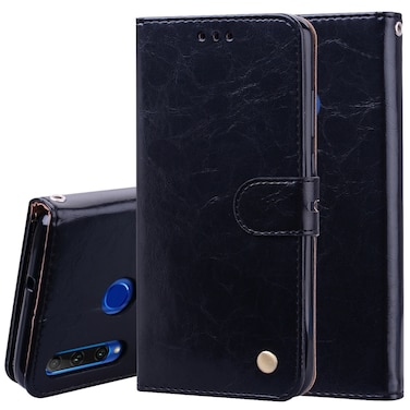 Case cover Business Style Oil Wax Texture Horizontal Flip Leather Case for Huawei Honor 10i, with Holder &amp; Card Slots &amp; Wallet(Black)