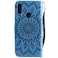 Case cover Sun Embossing Pattern Horizontal Flip Leather Case for Huawei Honor Play 8A / Y6 (2019), with Card Slot &amp; Holder &amp; Wallet &amp; Lanyard (Blue)