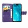 Case cover For Huawei Honor 9X Lite Butterfly Love Flower Embossed Horizontal Flip Leather Case with Bracket / Card Slot / Wallet / Lanyard(Dark Purple)