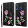 Case cover For Honor 20 Lite / 20i / 10i / 10 Lite 3D Painted Leather Phone Case(Rose)