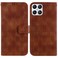 Case cover For Honor X8 Double 8-shaped Embossed Leather Phone Case(Brown)