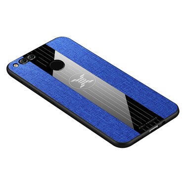 Case cover For Huawei Honor 7X XINLI Stitching Cloth Textue Shockproof TPU Protective Case(Blue)