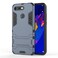 Case cover Shockproof PC + TPU Case for Huawei Honor V20, with Holder (Navy Blue)