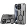 Case cover For Honor X8b Metal Ring 360 Degree Rotating Holder PC Hybrid TPU Phone Case(Silver Grey)