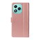 Case cover For Honor 400 Lite Three Card Slot Diamond Grid  Leather Phone Case with Long / Short Straps(Rose Gold)