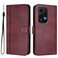 Case cover For Honor 200 Lite Global Line Splicing Buckle Retro Leather Phone Case(Wine Red)