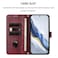 Case cover For Honor 200 Lite Global Line Splicing Buckle Retro Leather Phone Case(Wine Red)