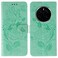 Case cover For Honor Magic7 Pro Rose Butterfly Embossed Leather Phone Case(Green)